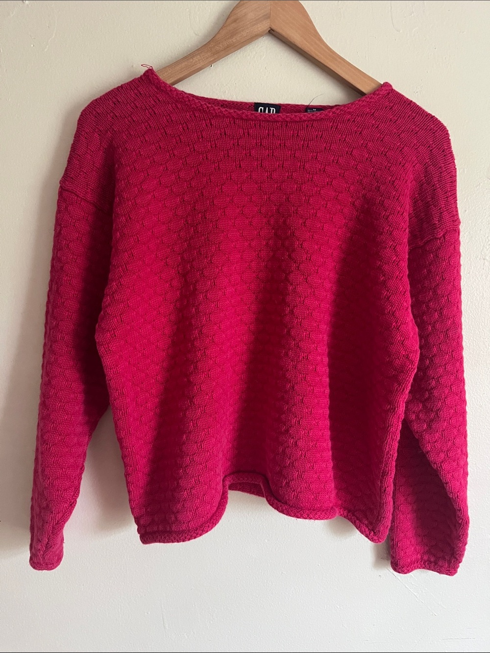 GAP Bright Fuchsia Crewneck Sweater